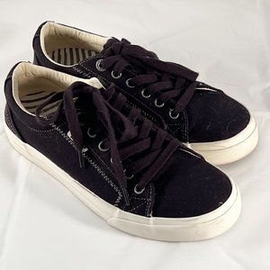 Taos Plim Soul Canvas sneakers, Womens size 8.5, black